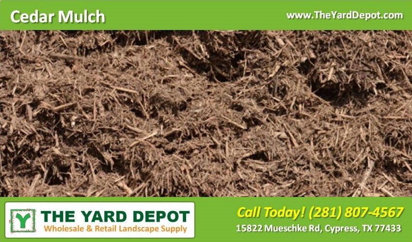 Mulch Supplier - Cedar Mulch - TheYardDepot - Wholesale Landscape Supplier Cypress - Retail Landscape Supplier Cypress 15822 Mueschke Rd Cypress TX
