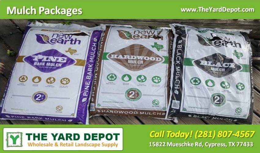 Mulch Packages - TheYardDepot - Wholesale Landscape Supplier Cypress - Retail Landscape Supplier Cypress 15822 Mueschke Rd Cypress TX