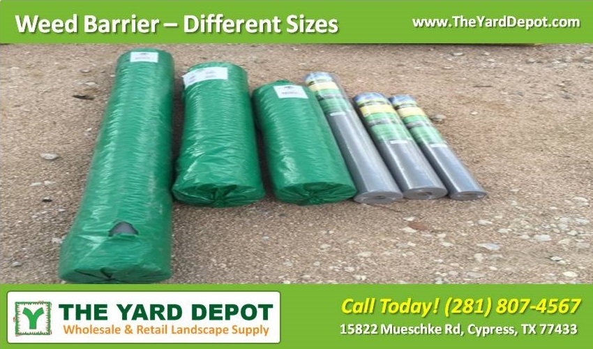 Landscape Material Supplier - Weed Barrier - Different Sizes - TheYardDepot - Wholesale Landscape Supplier Cypress - Retail Landscape Supplier Cypress 15822 Mueschke Rd Cypress TX